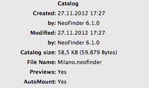 AutoMount information in NeoFinder