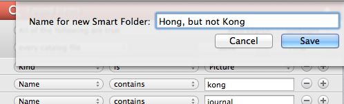 Name of a New Smart Folder