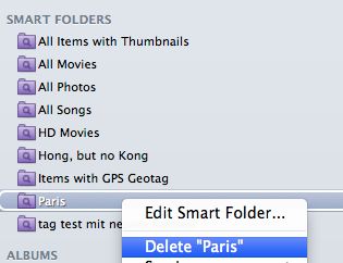 Delete a Smart Folder in NeoFinder