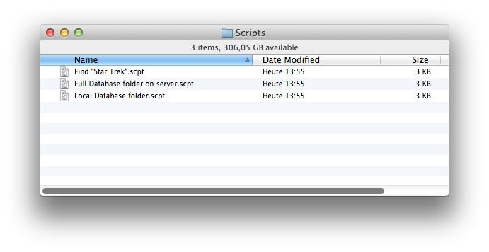 Content of the Scripts folder