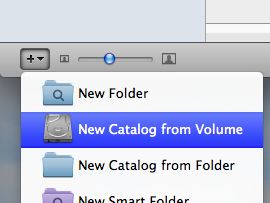 Catalog Volume Button